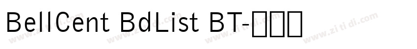 BellCent BdList BT字体转换